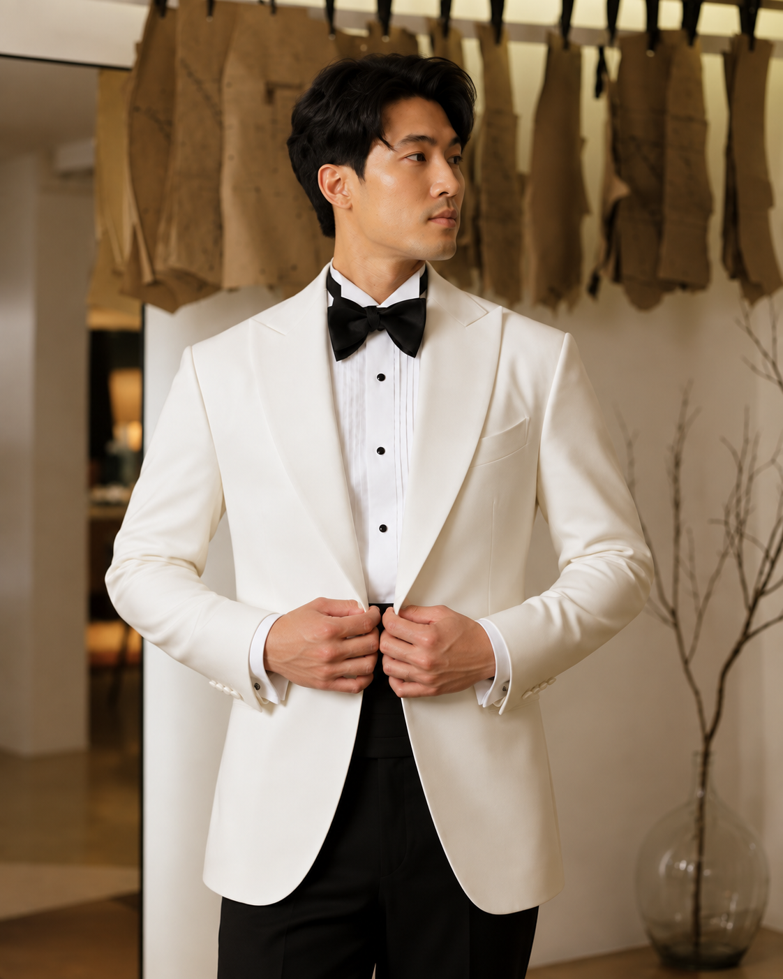 Ivory Luxe Tuxedo – Classic White