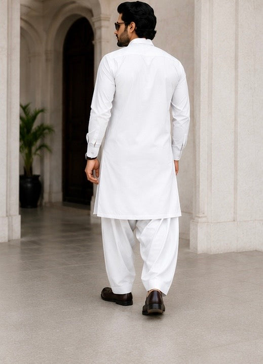 RICCORA Premium Superfine White Cotton Fabric | Soft, Breathable & Tailoring Quality