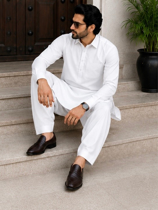 RICCORA Premium Superfine White Cotton Fabric | Soft, Breathable & Tailoring Quality