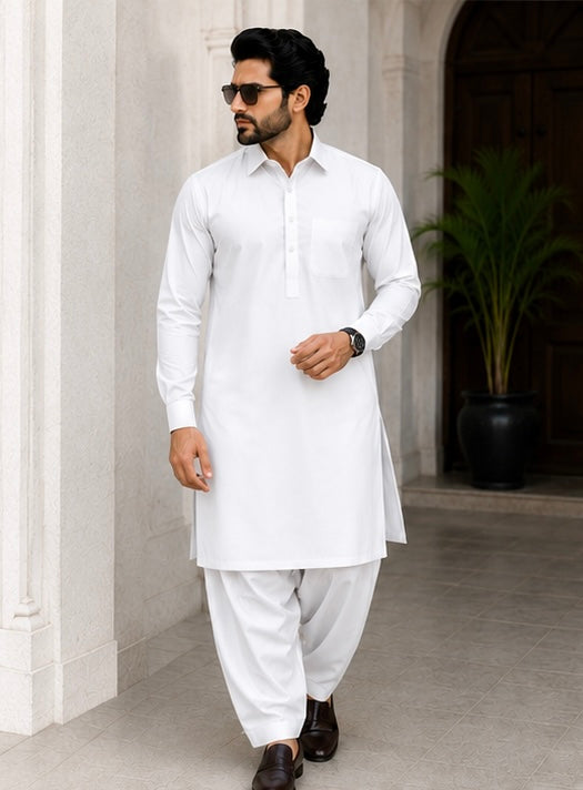 RICCORA Premium Superfine White Cotton Fabric | Soft, Breathable & Tailoring Quality