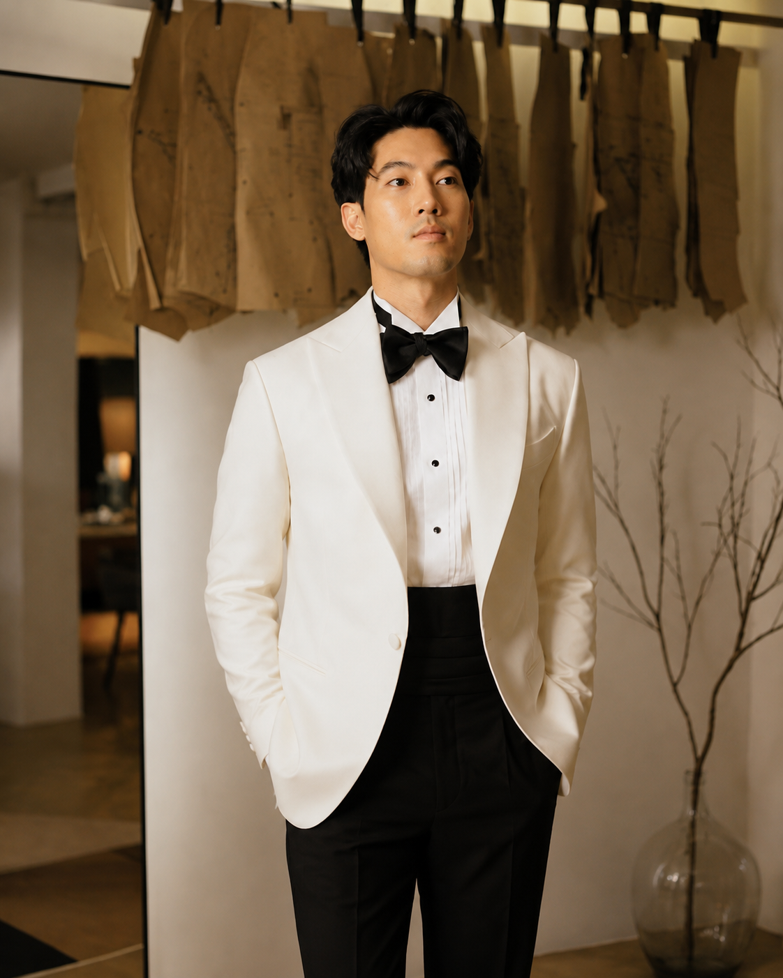 Ivory Luxe Tuxedo – Classic White