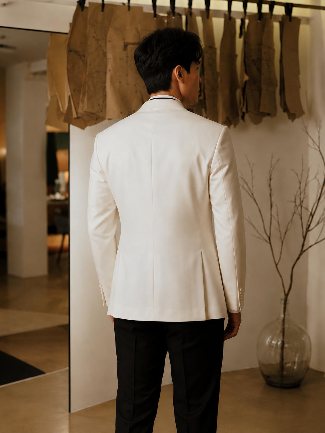 Ivory Luxe Tuxedo – Classic White