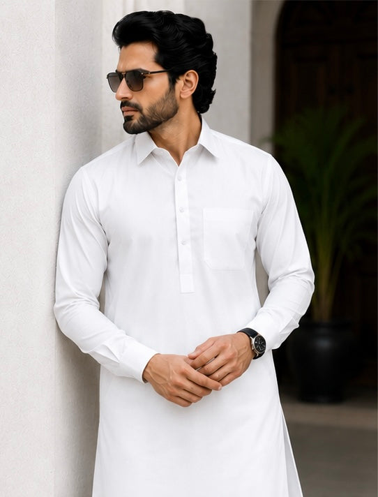 RICCORA Premium Superfine White Cotton Fabric | Soft, Breathable & Tailoring Quality