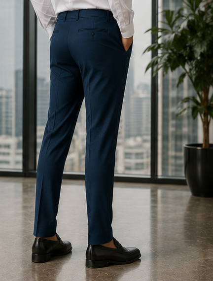 VARIANT Men's Premium Viking Blue Formal Pant | Tailored Fit