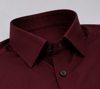 SIYARAM'S Men's Premium Burgundy Cotton Shirt | Luxury Full Sleeve Formal & Smart Casual Shirt