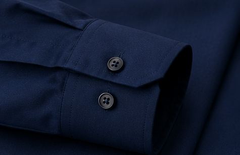 RUKMAN Men's Premium Navy Blue Cotton Shirt | Full Sleeve Formal, Business & Smart Casual Shirt