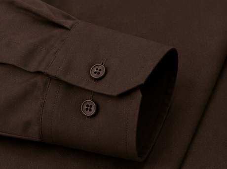 RUKMAN Men's Premium Brown Cotton Shirt | Elegant Full Sleeve Formal & Smart Casual Shirt