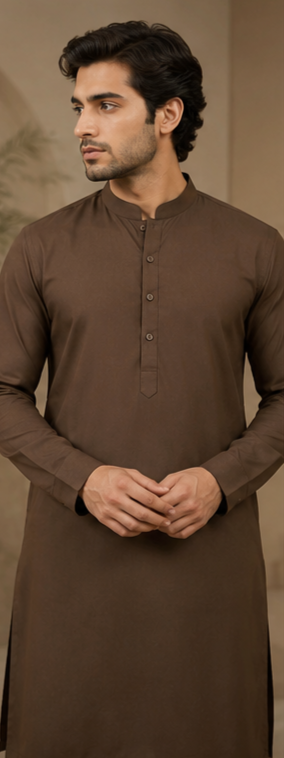 GEE CEE Coffee Brown Kurta Pyjama Set