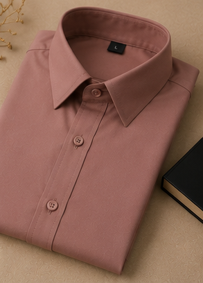 BAMBOO Men's Premium Hazel Rose Cotton Shirt | Elegant Full Sleeve Smart Casual & Formal Shirt