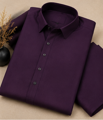 HAJI SAAB Deep Purple Pathani Suit for Men – Premium Traditional Kurta & Salwar Set | Soft Breathable Fabric | Regular Fit