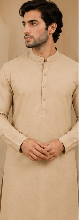 GEE CEE Sand Beige Kurta Pyjama Set