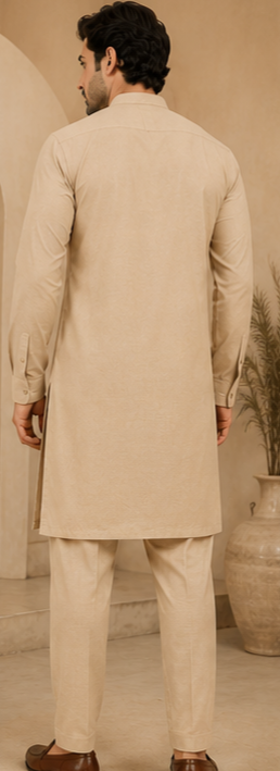 GEE CEE Sand Beige Kurta Pyjama Set